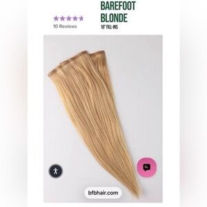 Barefoot Blonde seamless 18" fill-ins. 70 grams total. 100% Remy human hair.